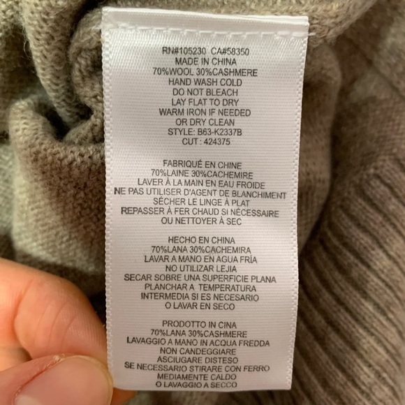 Joie Cozy Wool/Cashmere Tan Sweater Top S - Picture 3 of 8